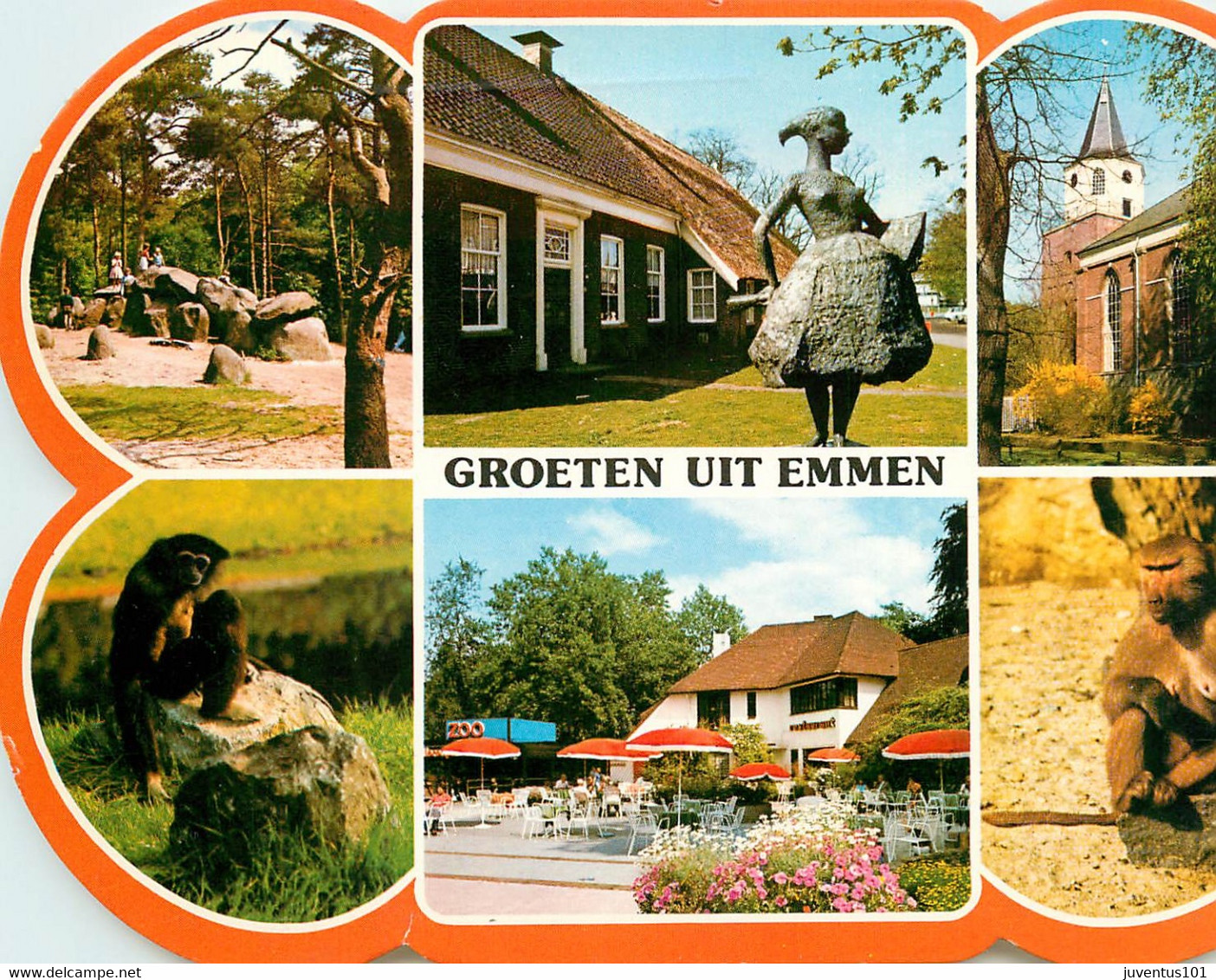 CPSM Groeten Uit Emmen-Timbre-Format Spécial     L2016 - Emmen