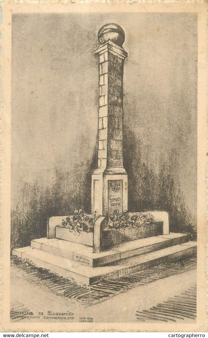 Cpa France Postcard Monument Commemoratif De Guerres 1914-1918 Et 1940-1945 Lieu D'identification - Monuments Aux Morts