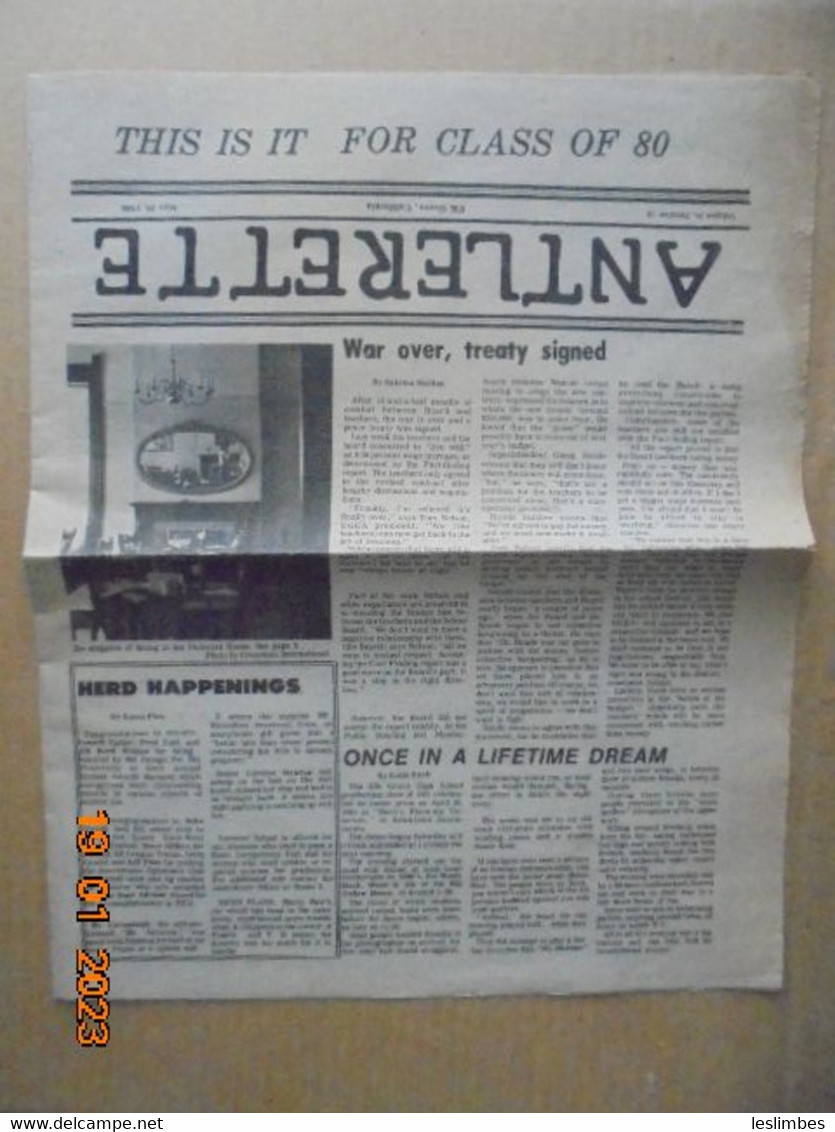 Antlerette (Elk Grove High School, California) Volume 54, Number 10 - May 29, 1980 - Novità/ Affari In Corso