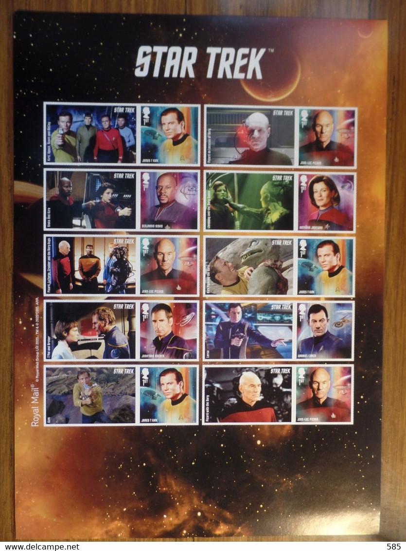 G.B. 2020 SG LS 129 Star Trek Smilers Sheet Umm - Smilers Sheets