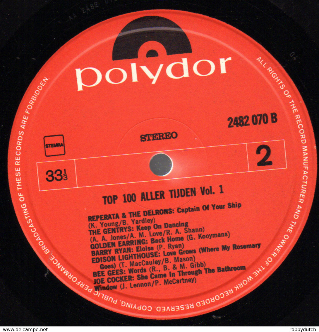 * LP *  TOP 100 ALLER TIJDEN Vol.1 - MARBLES / MOVE / BEATLES / EARTH & FIRE / EARRING A.o. - Hit-Compilations