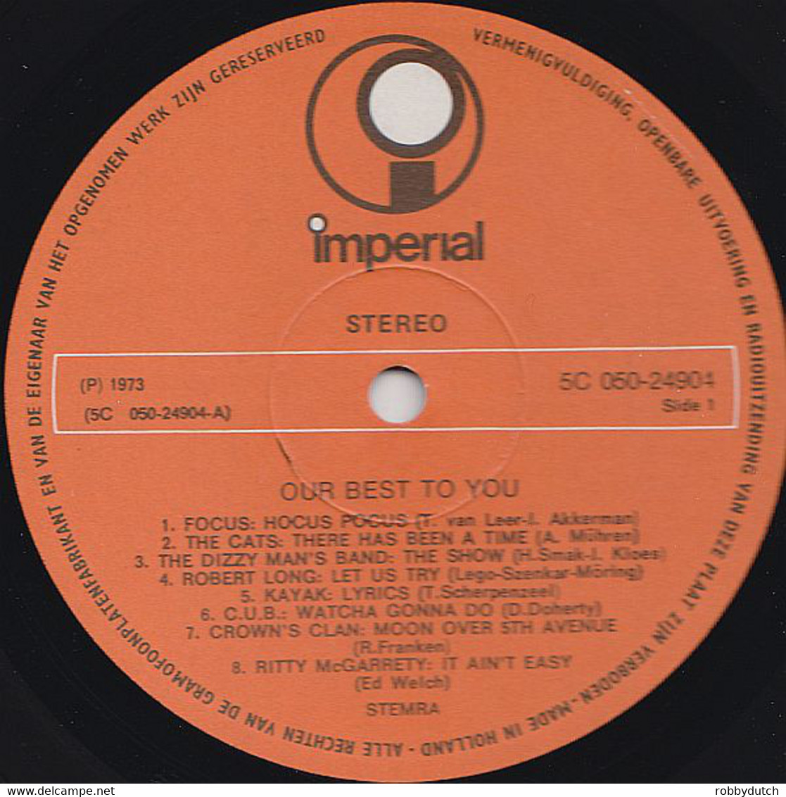 * LP * OUR BEST TO YOU - DIZZY MAN' S BAND / FOCUS / CATS / JEN ROG / KAYAK A.o. (NL 1973) - Compilaties
