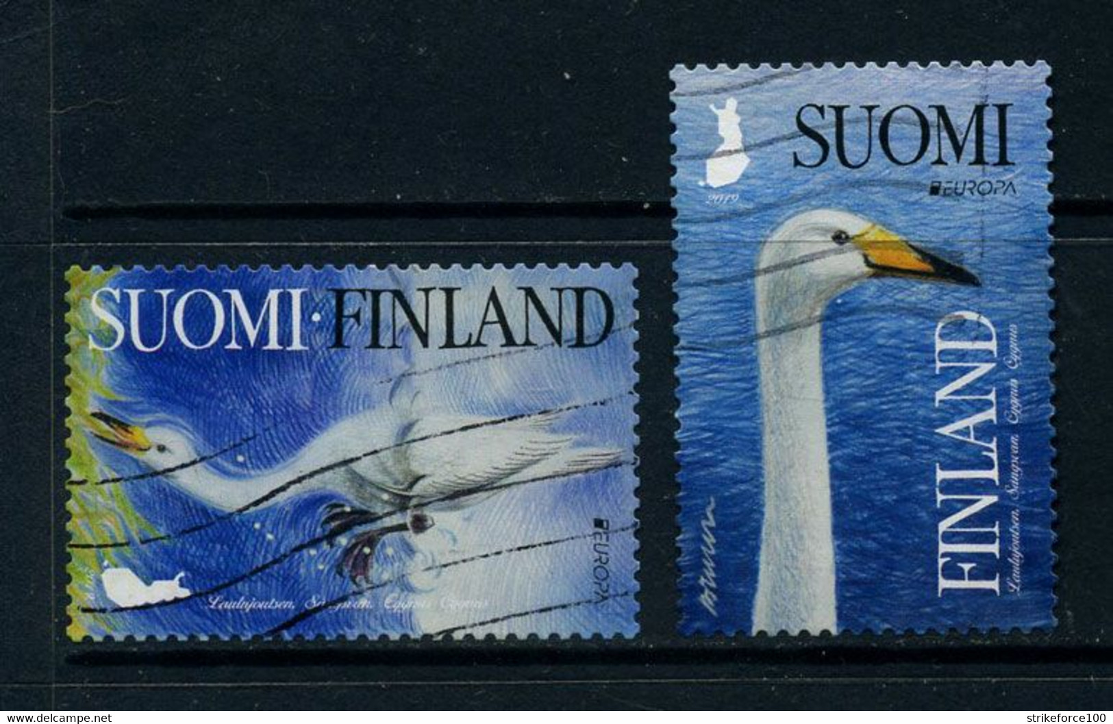 Finland 2019 - Europa, The Wooper Swan, Set Of 2 Used Stamps. - Gebruikt