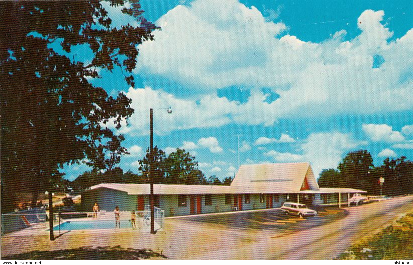 3550 – Prairie Creek Arkansas – Motel On Beaver Lake – Vintage - Written In 1968 – Station Wagon Car – VG Condition - Altri & Non Classificati
