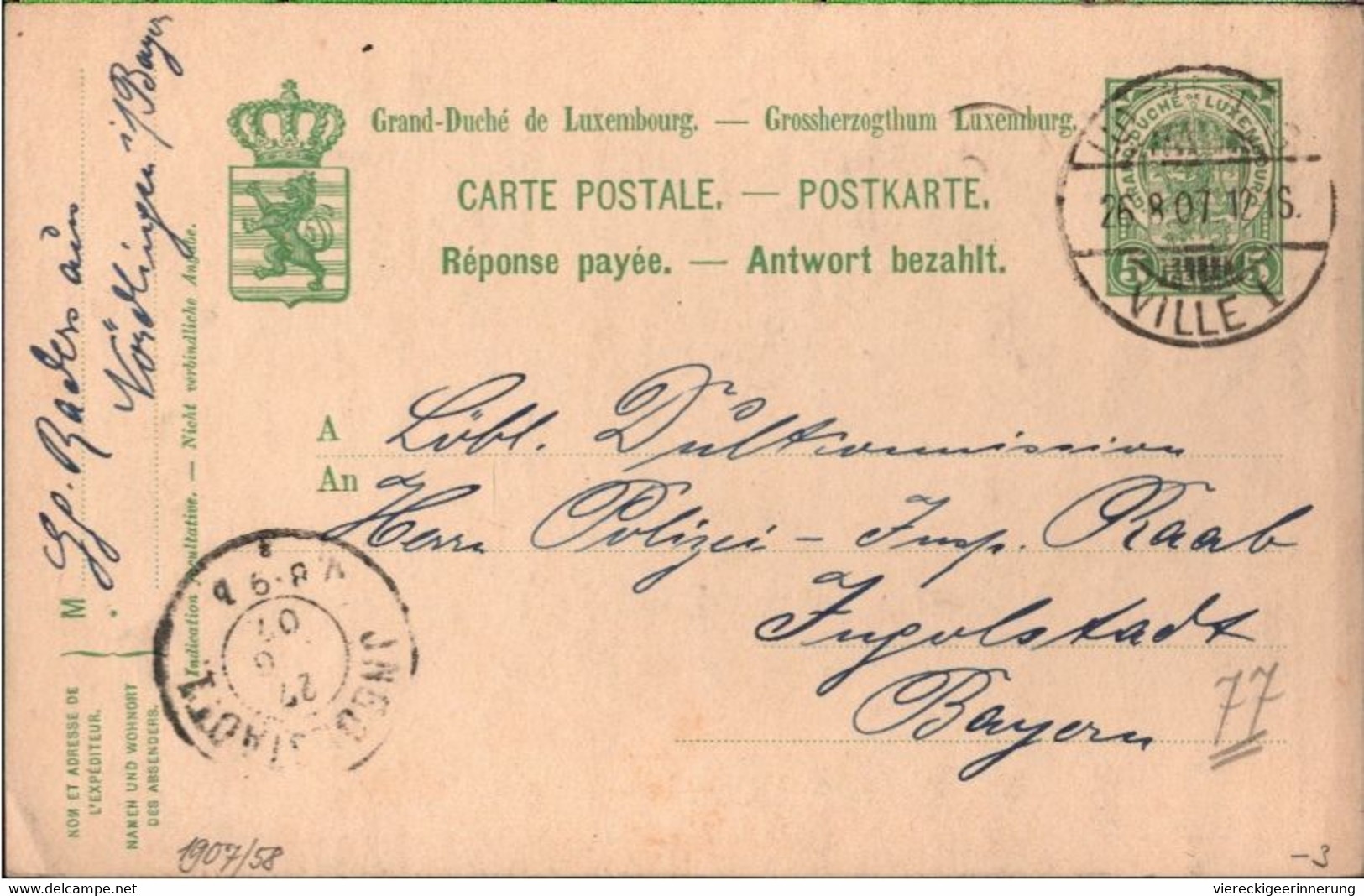 ! Lot Von 7 Ganzsachen Aus Luxemburg, Luxembourg 1889-1913 - Entiers Postaux