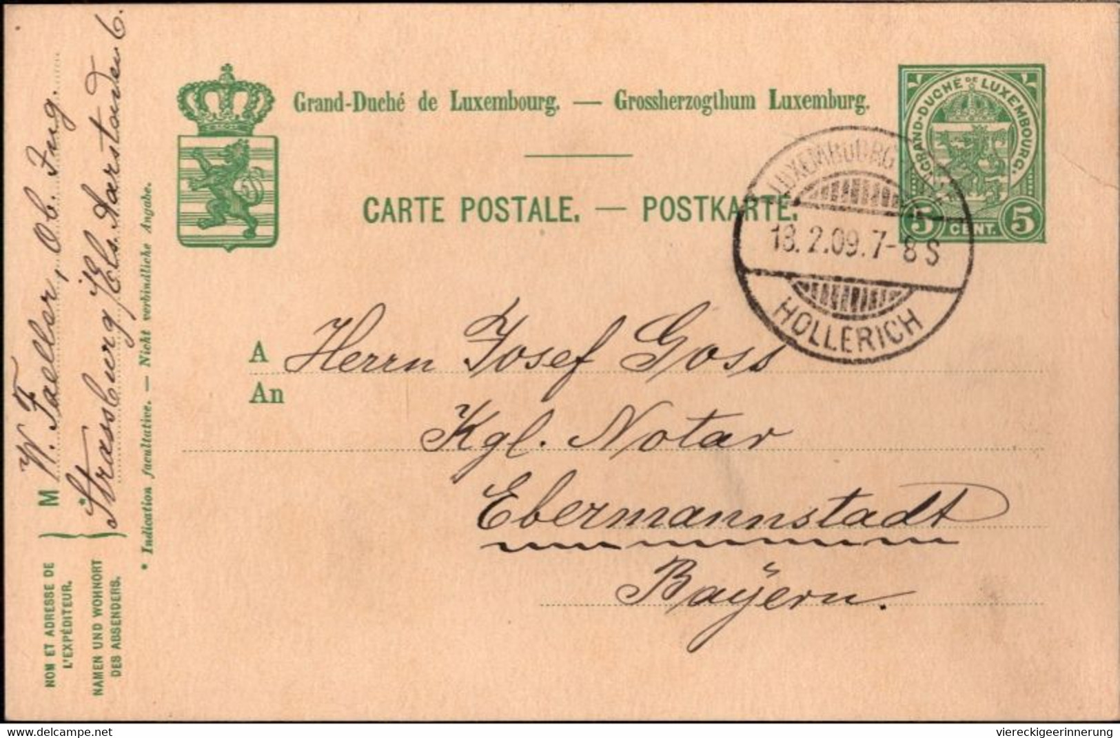 ! Lot Von 7 Ganzsachen Aus Luxemburg, Luxembourg 1889-1913 - Entiers Postaux