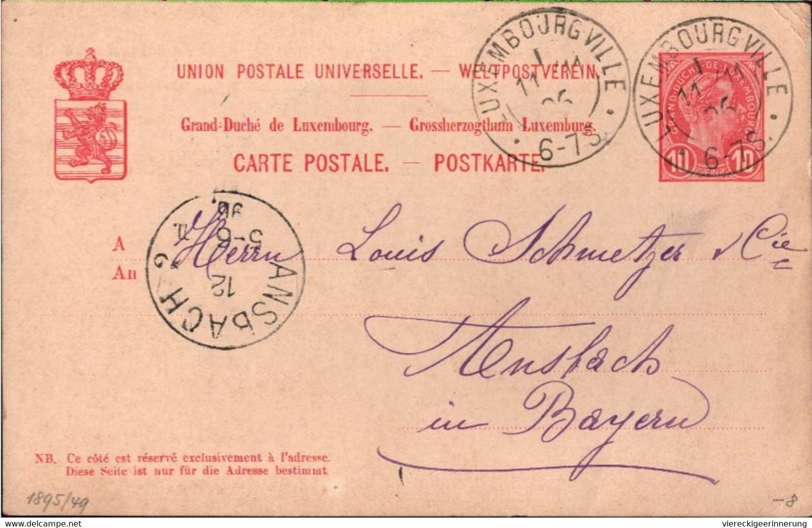 ! Lot von 7 Ganzsachen aus Luxemburg, Luxembourg 1889-1913