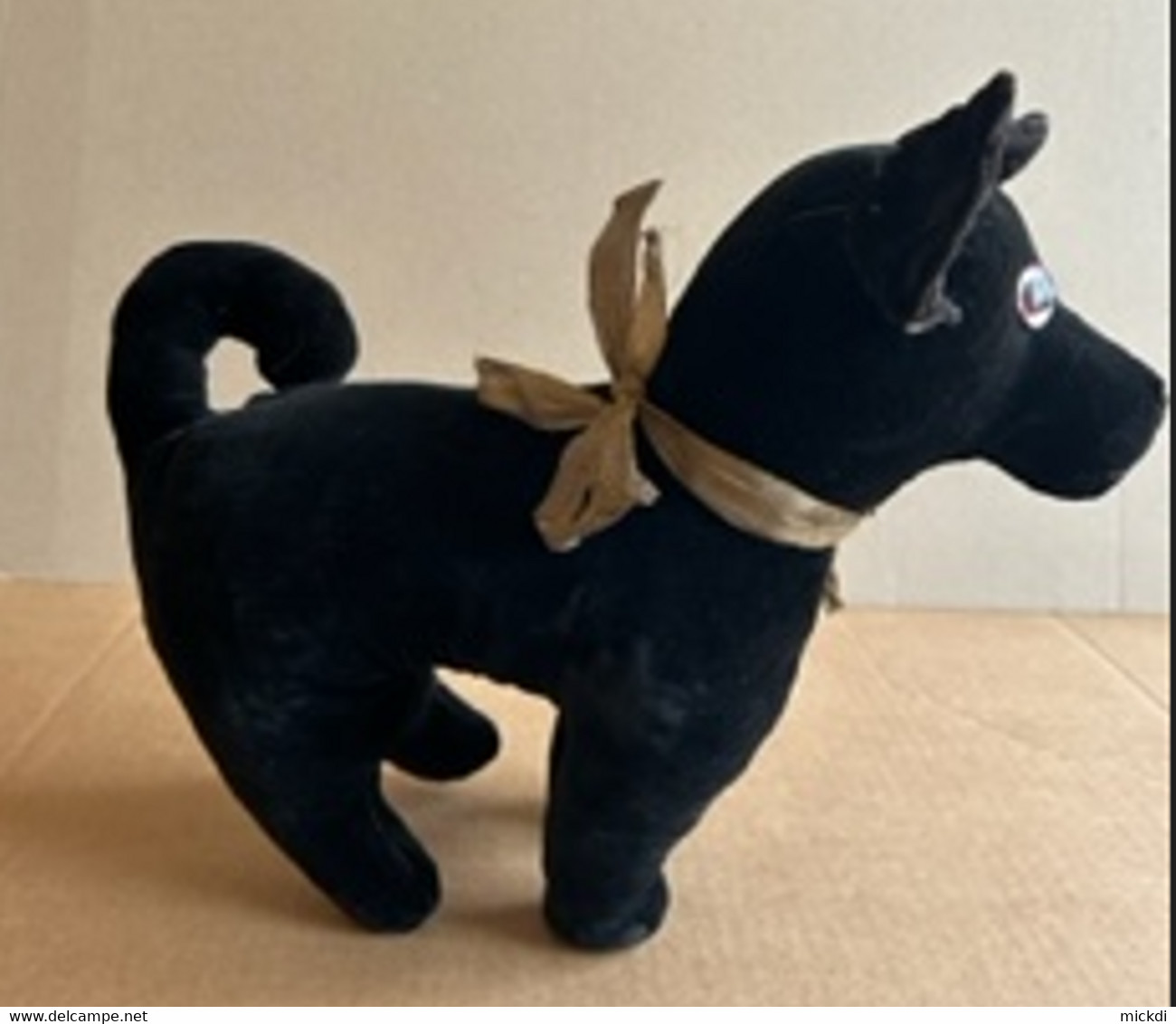 PELUCHE CHIEN 2 PELUCHES ANNEES 1940 INTERIEUR PAILLE