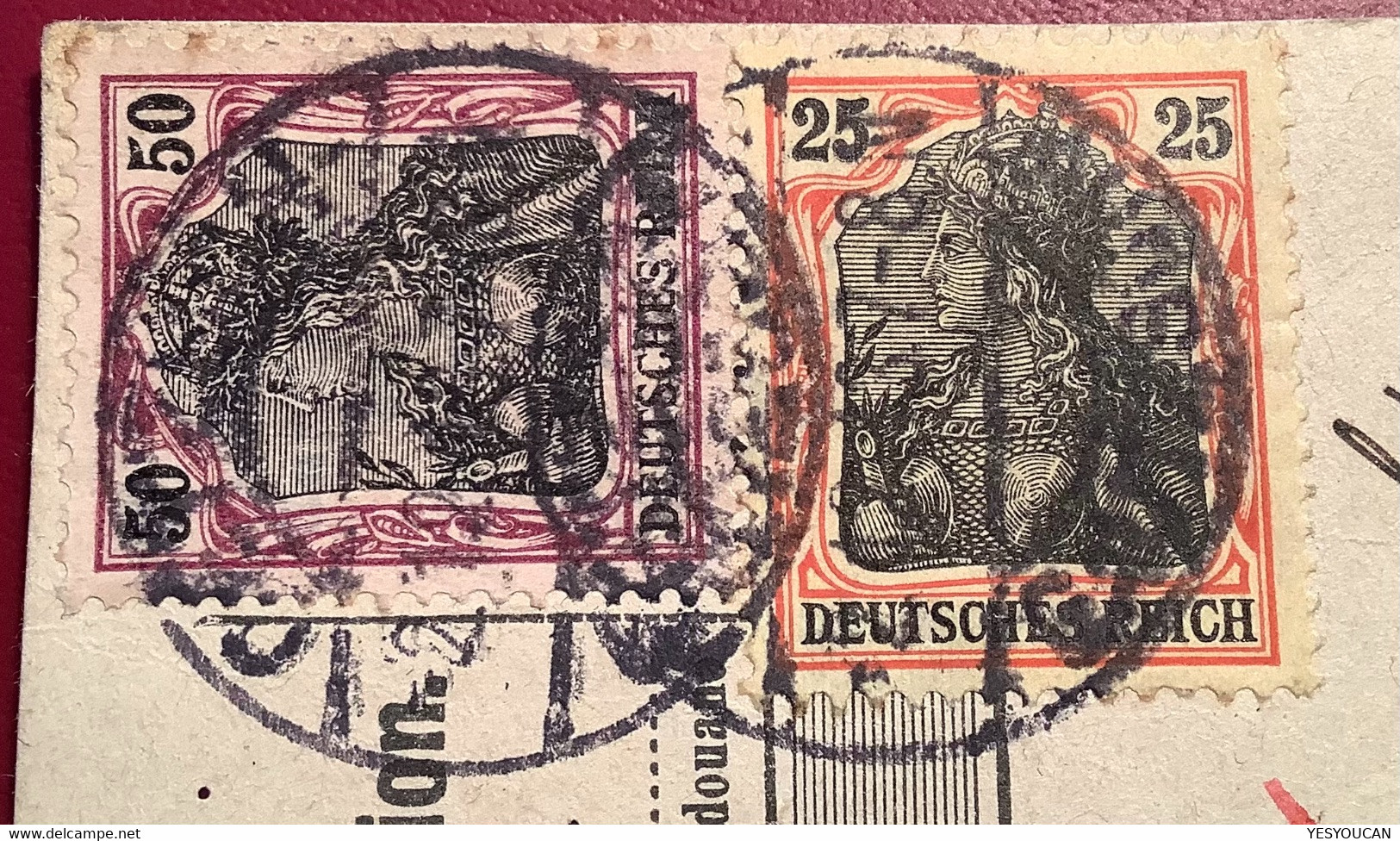 OETZSCH GAUTZSCH LEIPZIG 1913 Germania Paketkarte A.Hannes Fenster Dekoration>Droguerie Nyon CH (DR Colis Postal - Covers & Documents