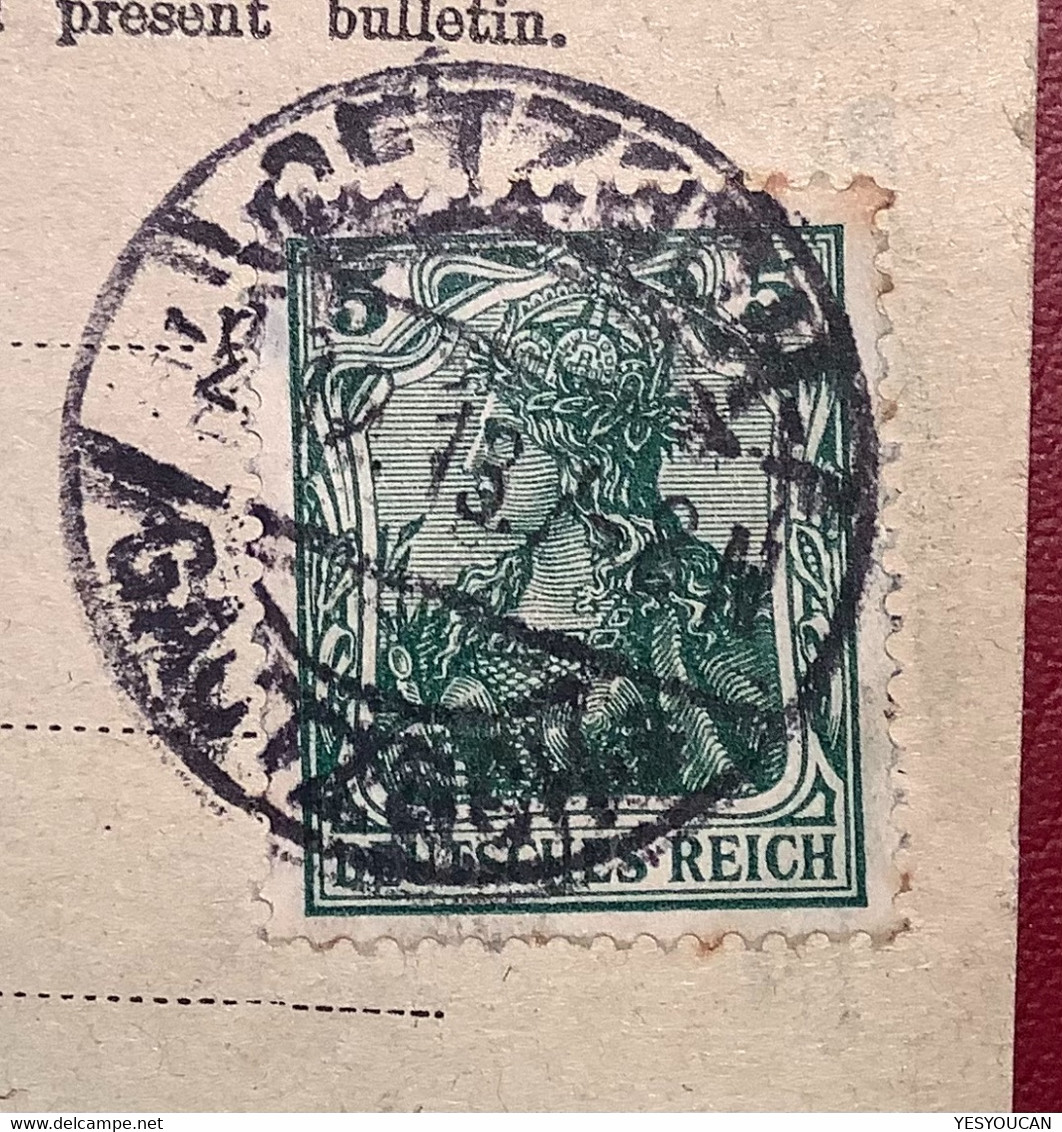 OETZSCH GAUTZSCH LEIPZIG 1913 Germania Paketkarte A.Hannes Fenster Dekoration>Droguerie Nyon CH (DR Colis Postal - Storia Postale