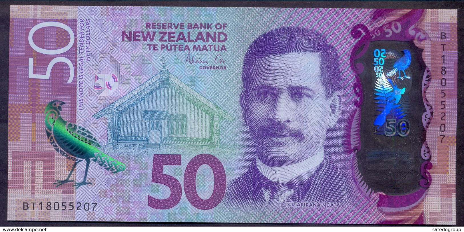 New Zealand 50 Dollars 2018 UNC P-194b Polymer - Nueva Zelandía