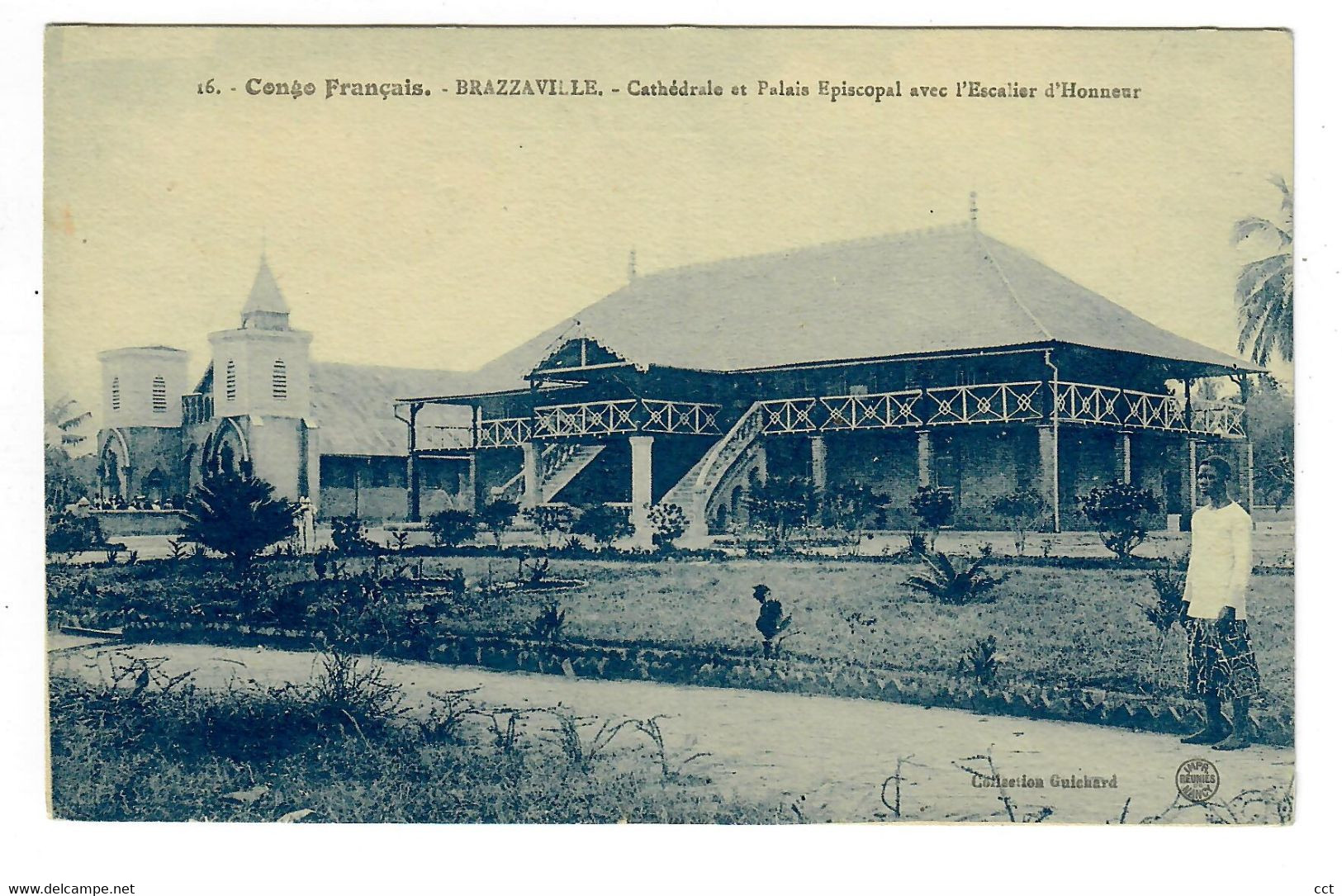 Conge Français   Brazzaville Cathédrale Et Palais Episcopal Avec L'Escalier D'Honneur - Brazzaville