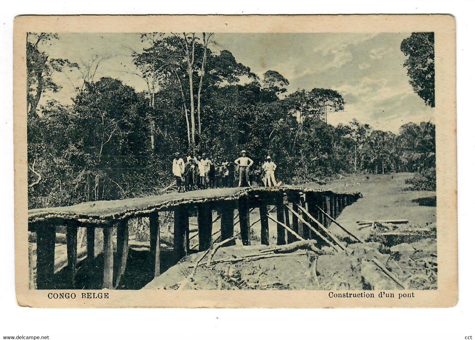 Conge Belge  Construction D'un Pont - Kinshasa - Léopoldville