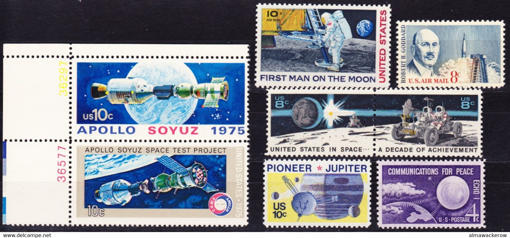 23-032 USA 1960-1975 Lot Of Space Topic Stamps MNH ** - Verenigde Staten