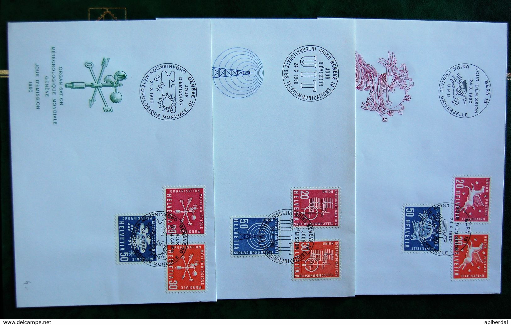 Suisse Switzerland - 11 Lettres FDC Service - Servizio