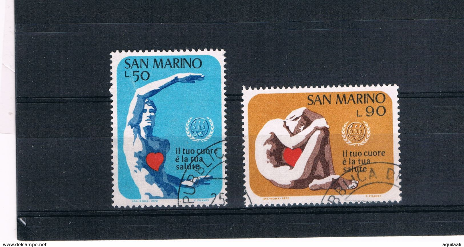 SAN MARINO 1972 - Serie Usata - Prevenzione Malattie Cardiovascolari - Used Stamps