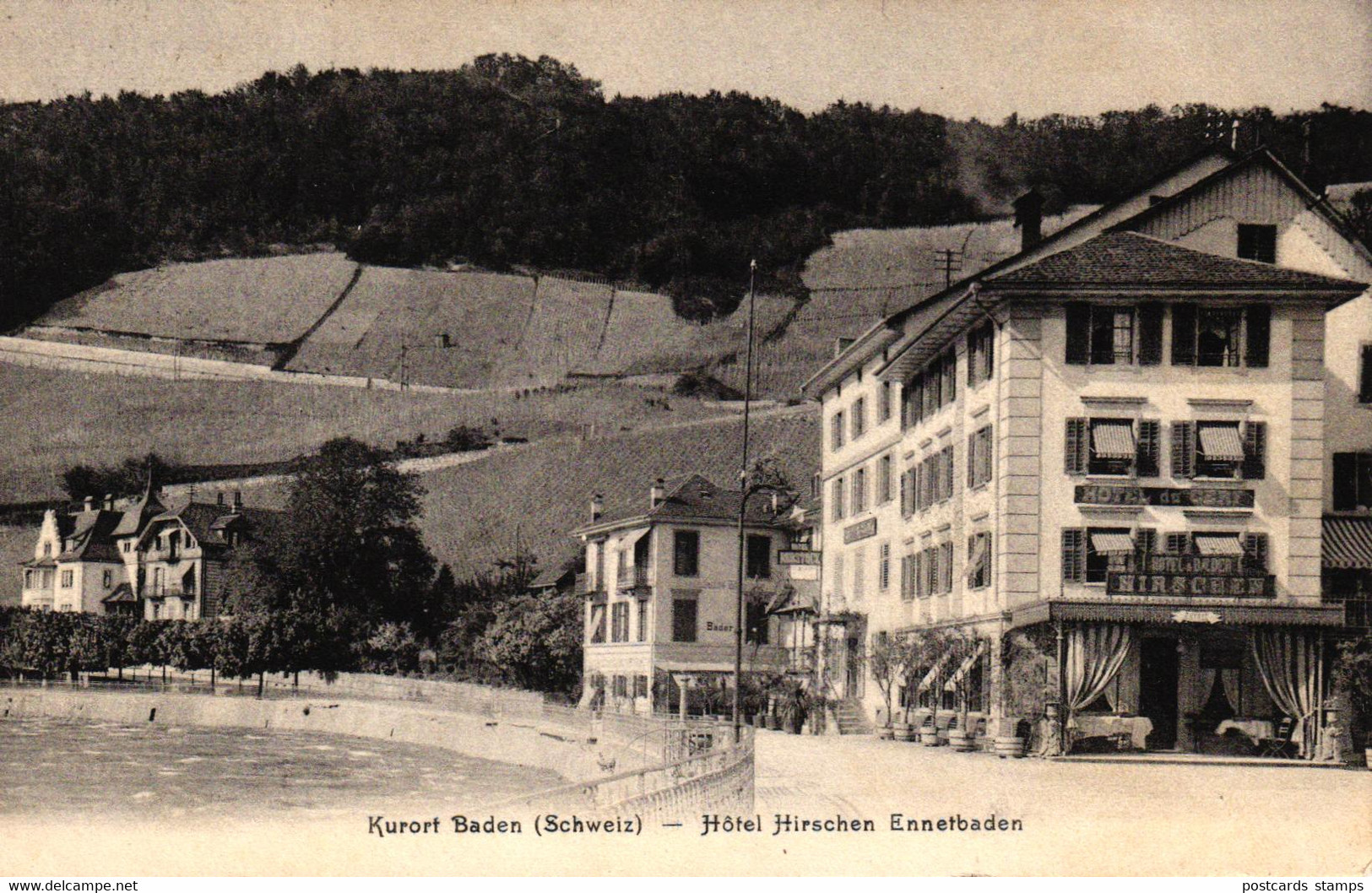 Baden, Hotel Hirschen Ennetbaden, 1910 - Ennetbaden