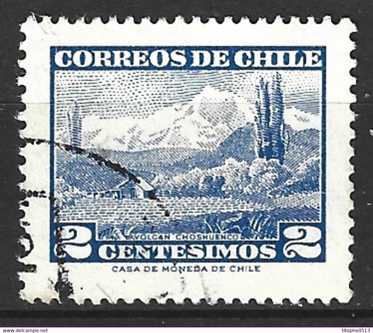 CHILI. N°298 Oblitéré De 1962. Volcan. - Volcans