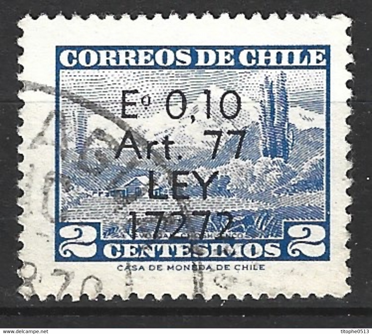 CHILI. N°344 Oblitéré De 1970. Volcan. - Volcans