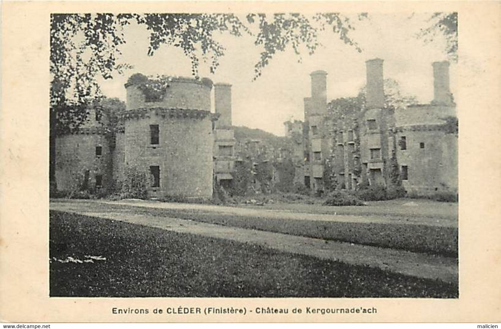 -dpts Div.-ref-BH107- Finistère - Cléder - Château De Kergounade'ach - Châteaux - - Cléder