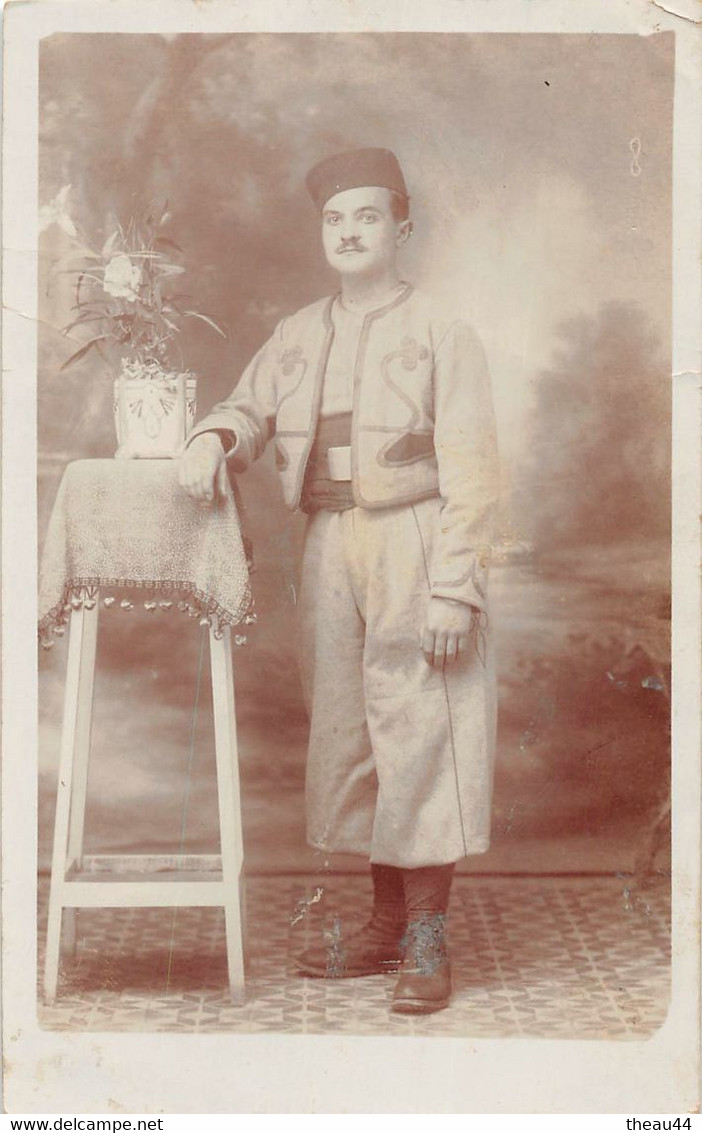 MAROC   -  Carte-Photo Militaire  -  Portrait D'un Soldats Du 29e Régiment De Tirailleurs Algériens - Autres & Non Classés