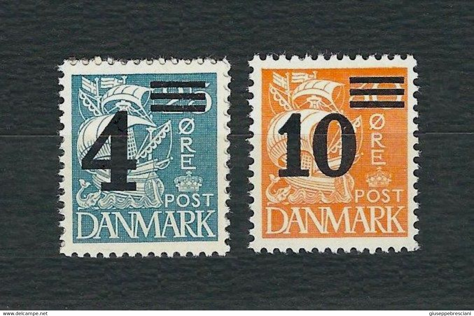 DANIMARCA 1934 -  Caravella - 4 ö E 10  ö Soprastampati -  MNH - Yvert 227/28 - Ungebraucht