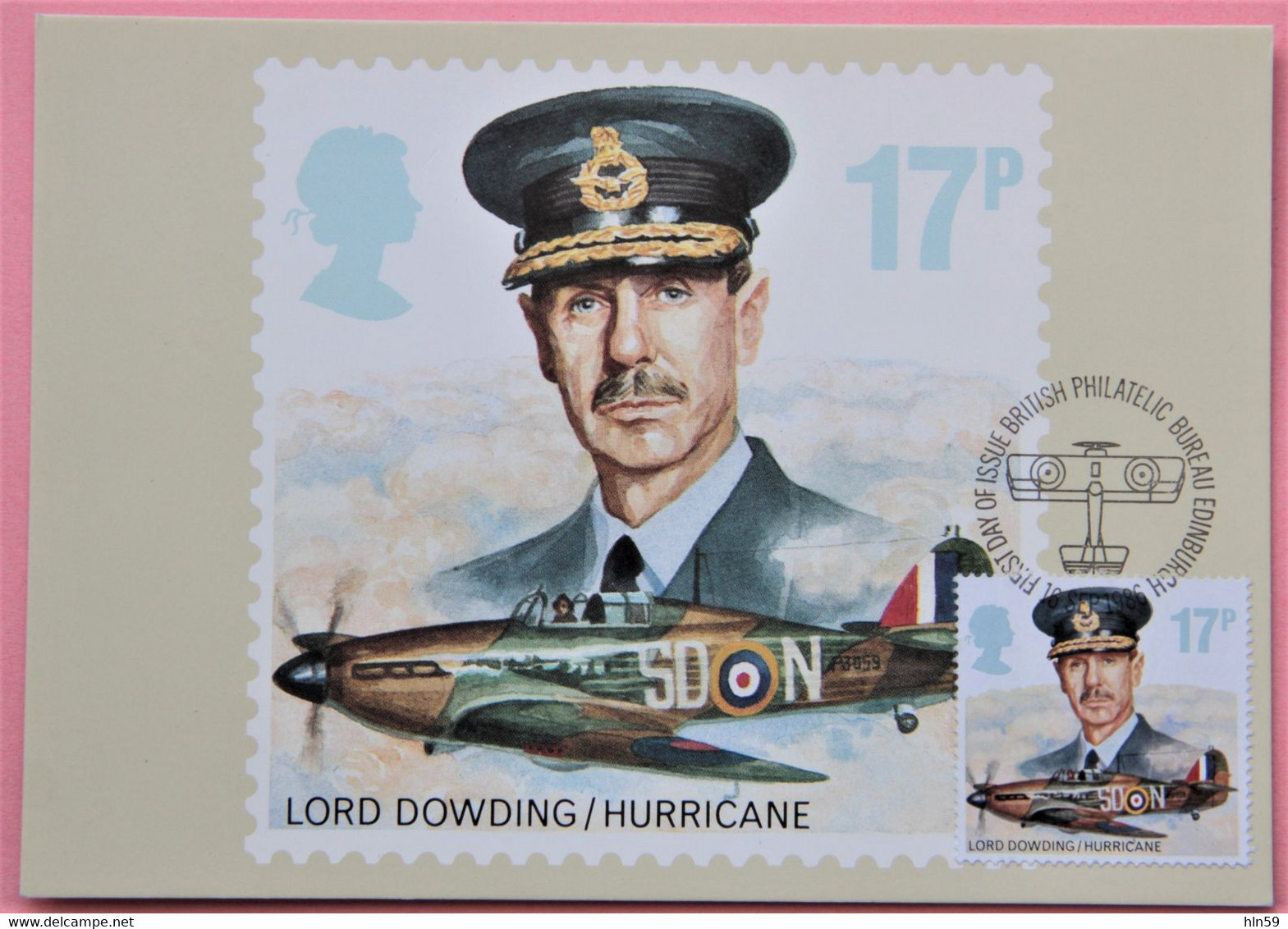 CM - UNITED KINGDOM  GB 1986 - AVIATION CINQUANTENAIRE ROYAL AIR FORCE - YT N° 1240 à 1244 - Maximum Cards