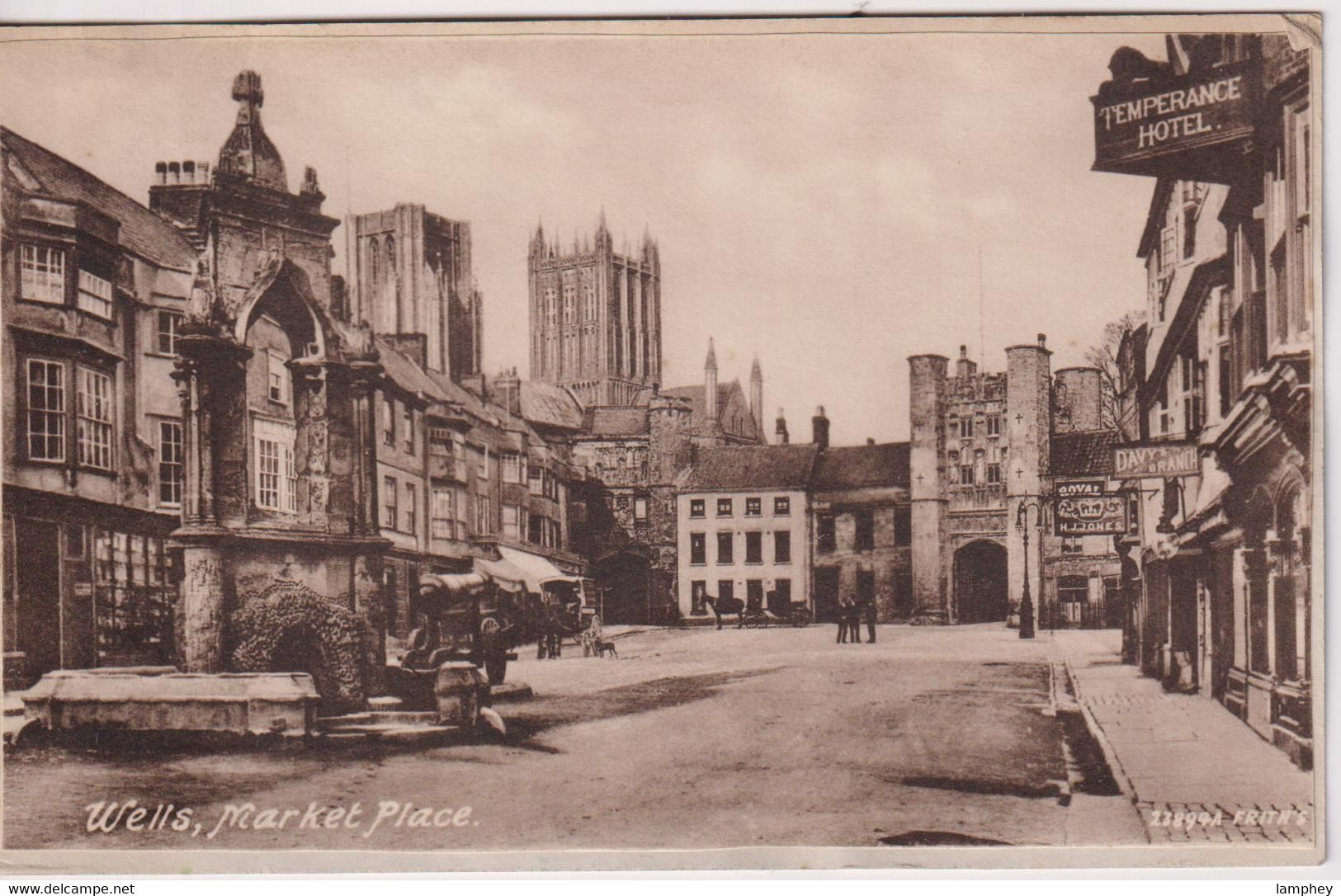 Pre 1910 Postcard Of Market Place, Wells, Somerset.  Unused   Undivided Back - Wells