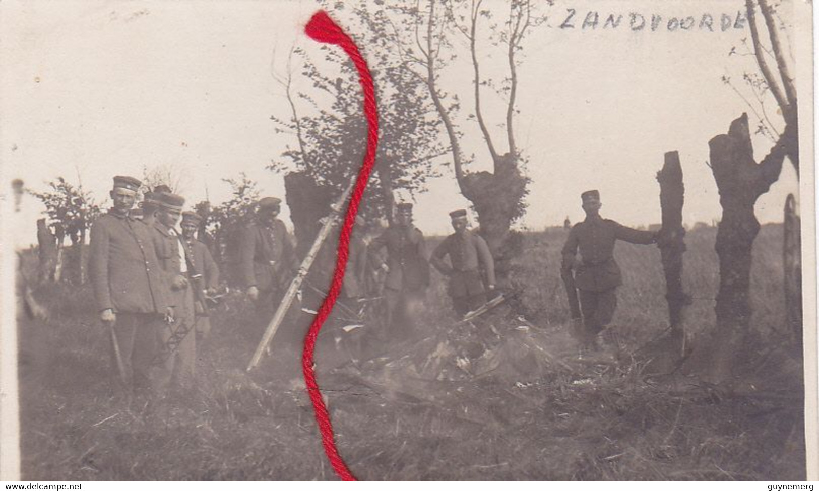 ZANDVOORDE Zonnebeke Neergestort Vliegtuig Avion Détruit  Duitse Fotokaart 1° W.O. - Zonnebeke