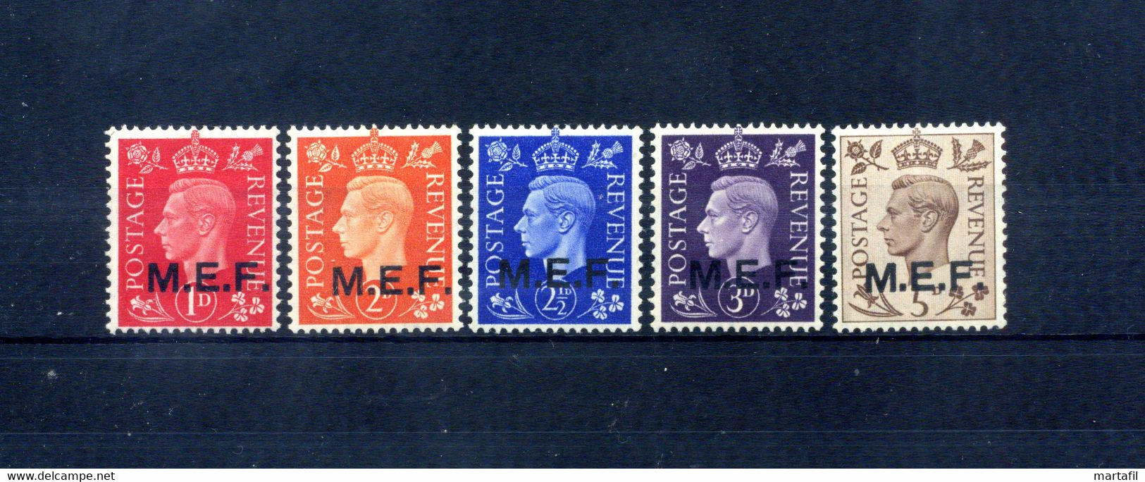 1942 MEF Middle East Forces Occupazione Britannica S1 1/5 MNH ** - Occup. Britannica MEF