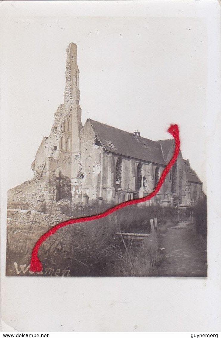 WOUMEN Diksmuide Kirche Duitse Fotokaart 1° W.O. - Diksmuide