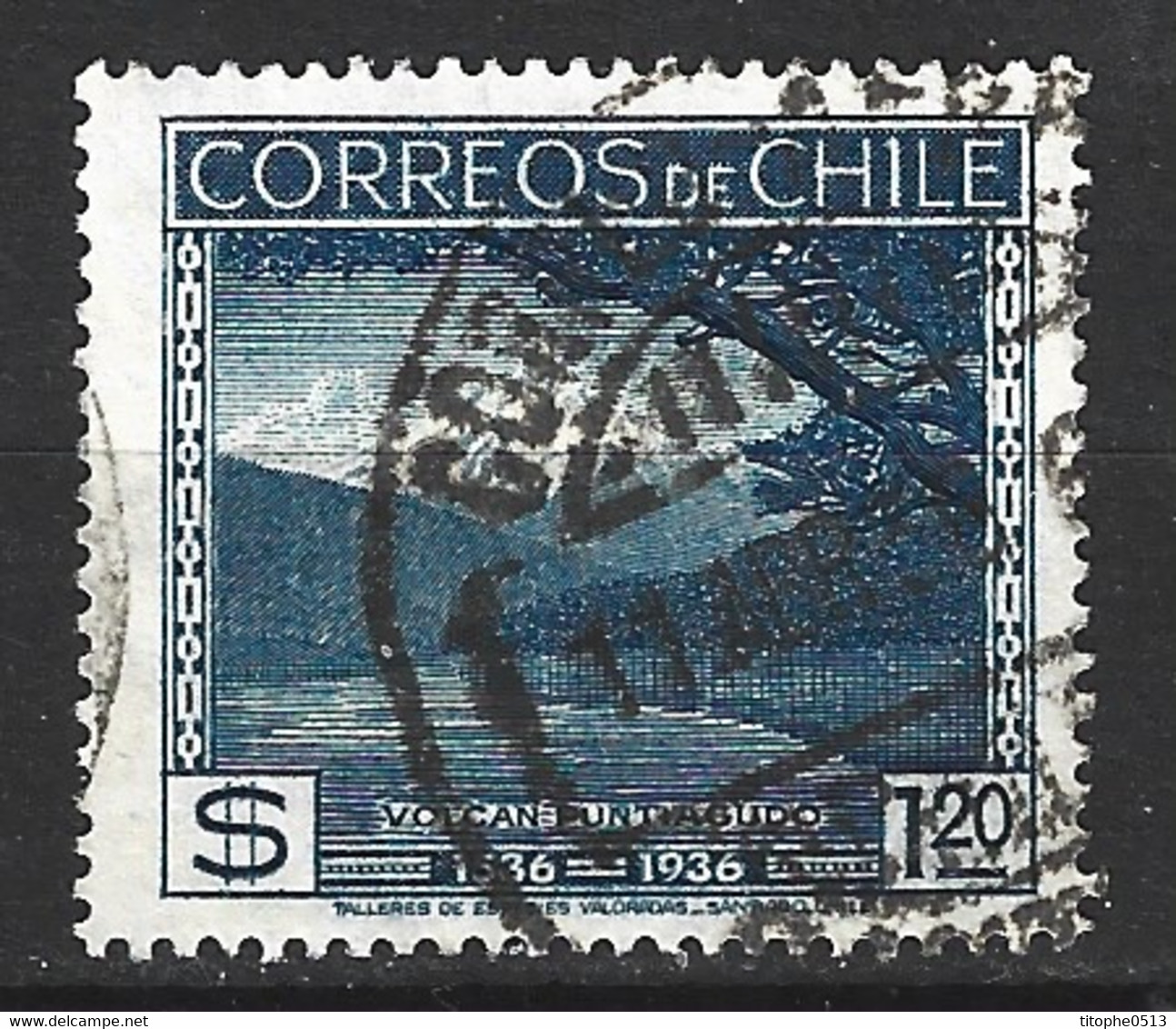 CHILI. N°164 De 1936 Oblitéré. Volcan. - Volcans