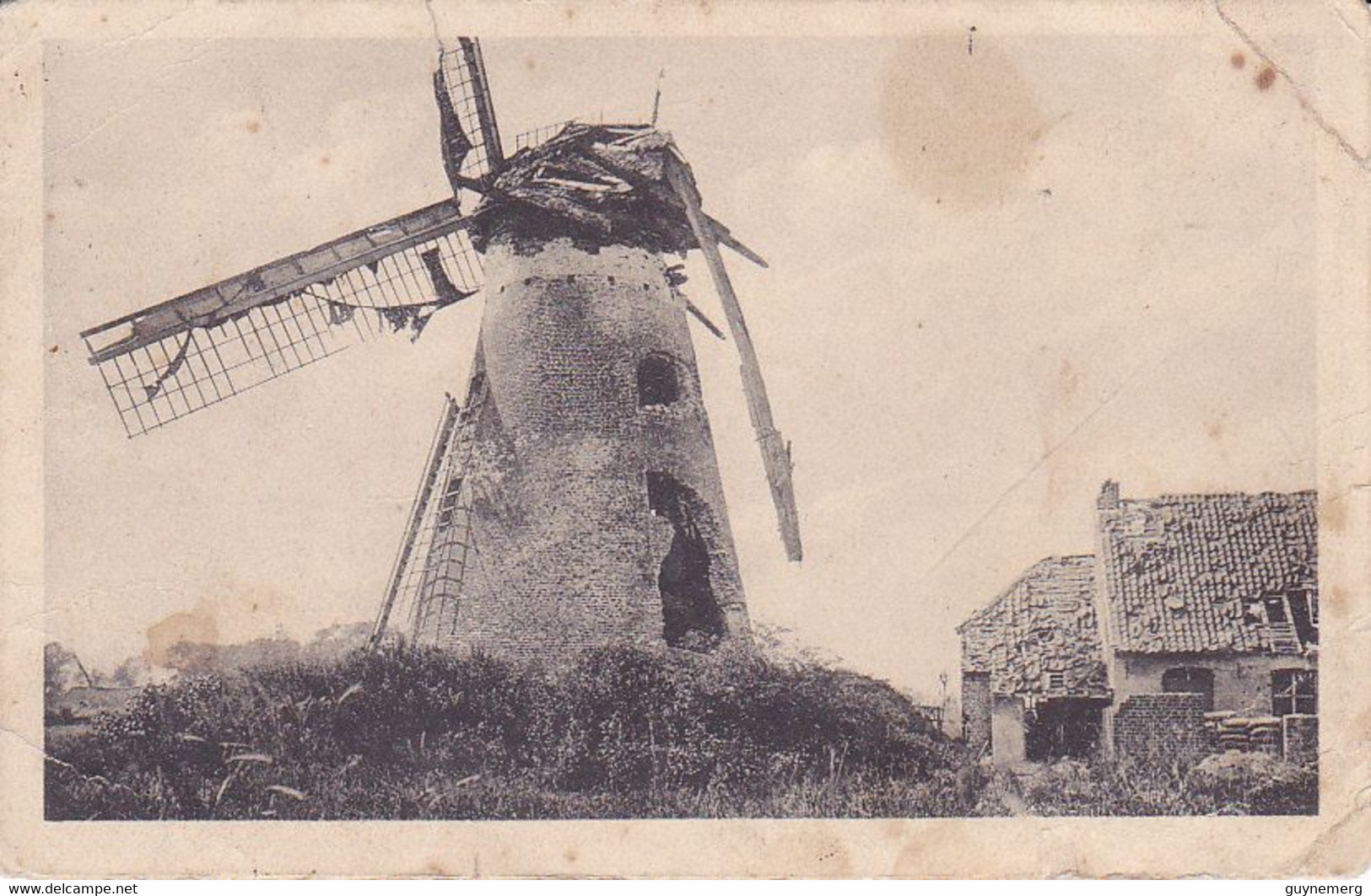 LANGEMARK Molen Mill Mühle Moulin  Duitse Kaart 1° W.O. - Langemark-Poelkapelle