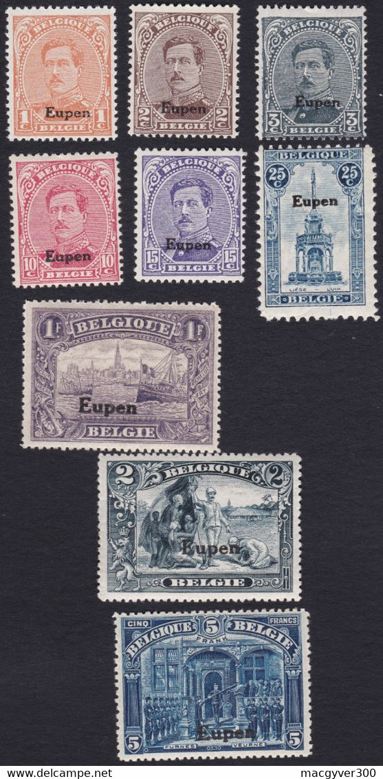 BELGIQUE, 1920, Timbres Occupation ( COB OC84 Au 86 -88-89-92-97-98-99a **) - OC55/105 Eupen & Malmédy