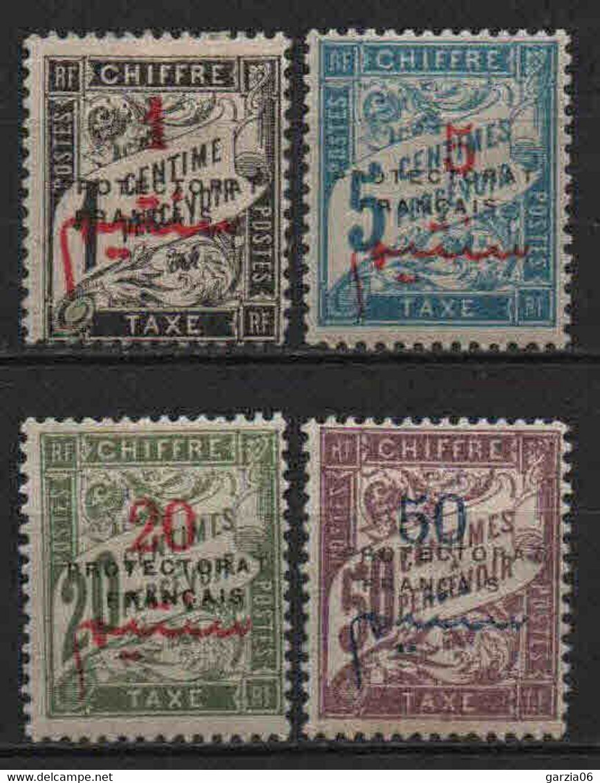 Maroc - 1911 - Timbre Taxe N° 17/18/20/22 - Neufs * - MLH - Timbres-taxe