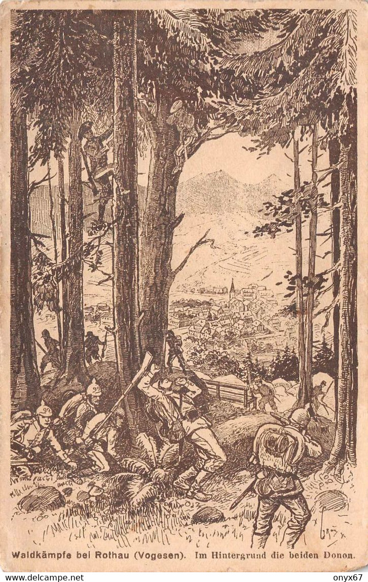 ROTHAU-Schirmeck-Vallée De La Bruche-67-Bas-Rhin-Défense Bataille-Guerre-Krieg-Militaire-Soldat-Dessin-Illustrateur - Rothau