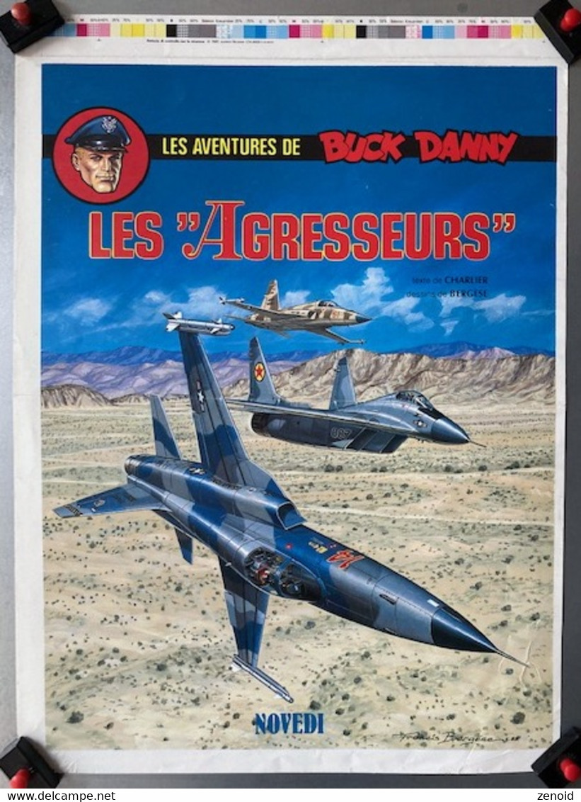 Affichette "Buck Danny  - 44. Les "Agresseurs" - Bergèse - Buck Danny