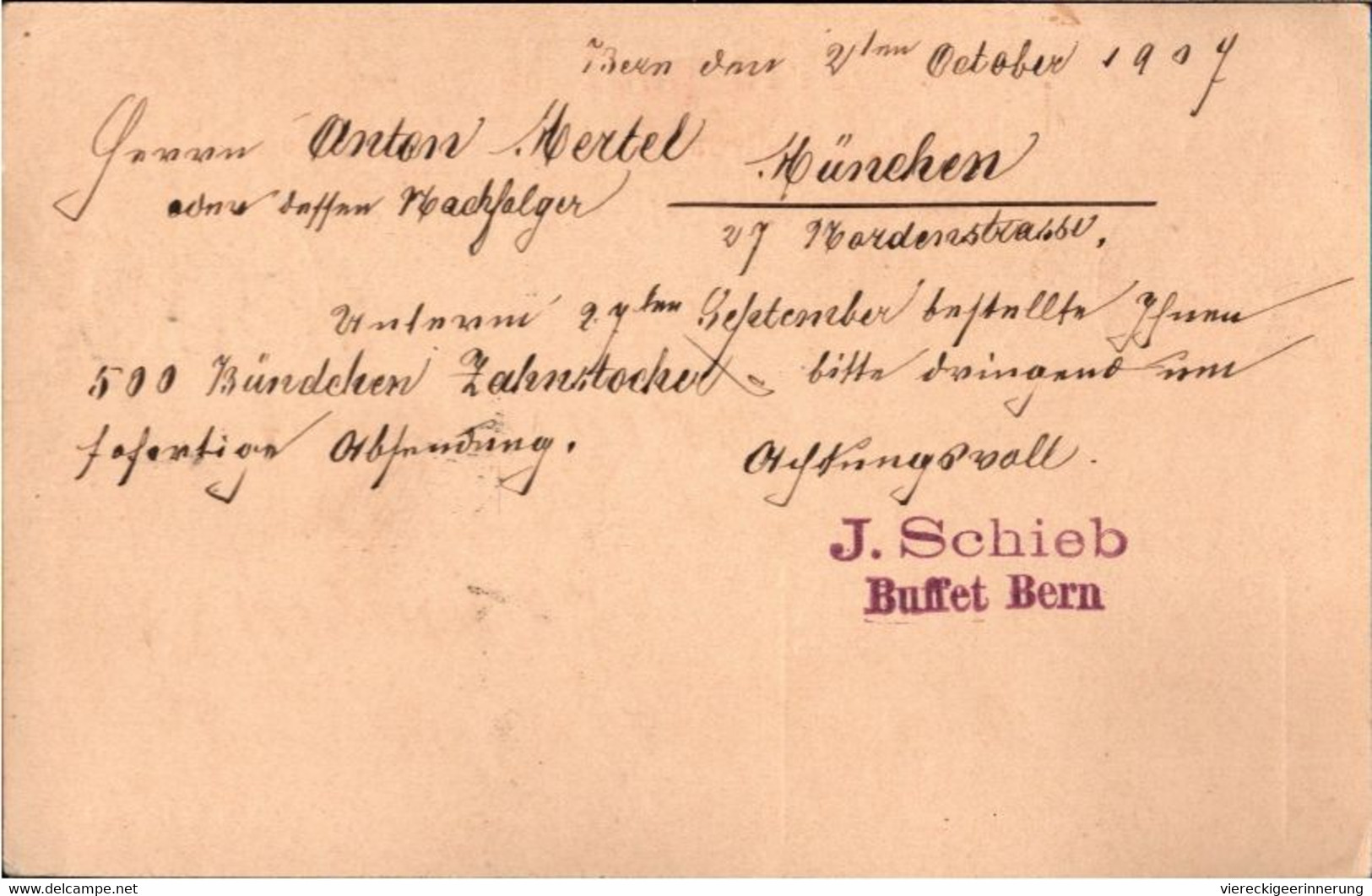 ! Lot von 15 Ganzsachen aus Bern, Schweiz, 1901-1909, u.a. Bahnhof Buffett, Velo Fabrik