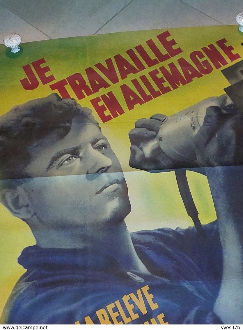 AFFICHE "Je Travaille En Allemagne, Fais Comme Moi" 1941 - 76x115 - Très Bon état De Conservation - TTB - Affiches