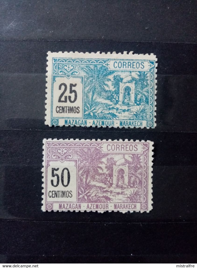 MAROC. 1897. N° 41 Et 42 . Dentelés 11.  NEUFS ++ . MAZARGAN . AZEMOUR . MARRAKECH. Côte YT 2022 : 204,00 € - Sellos Locales