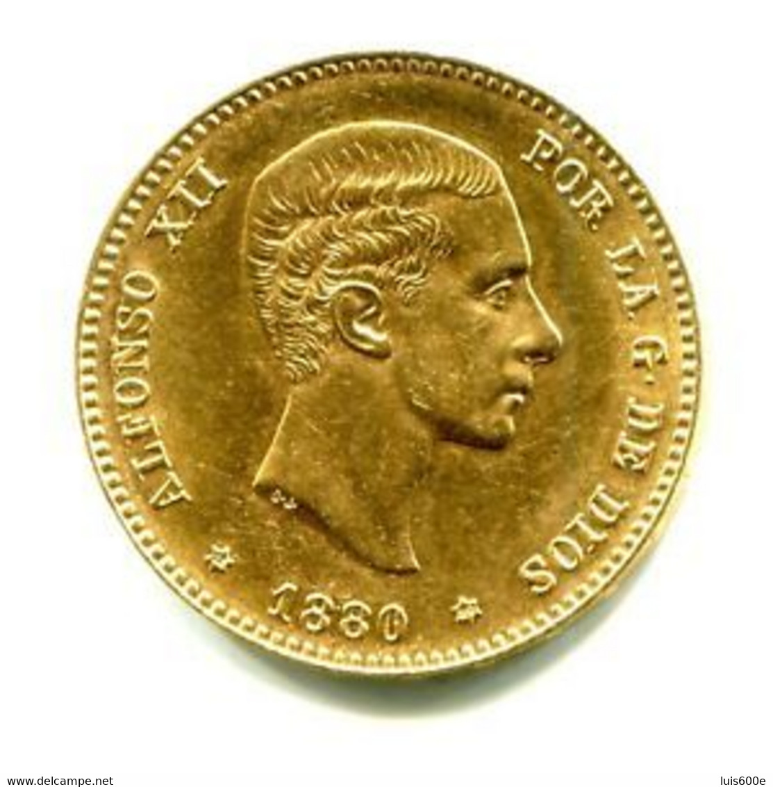 1880.ESPAÑA.MONEDA ORO.25 PTS.ALFONSO XII.MSM. (*18-80) 8,06 GR. EBC+ - Provincial Currencies