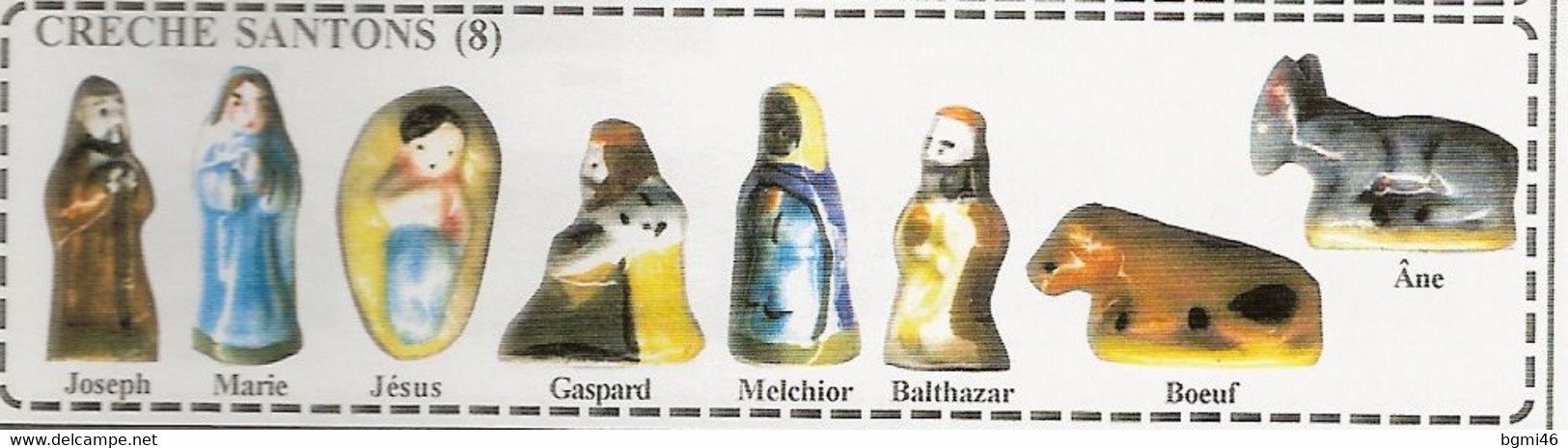 Santon Porcelaine En Pied  : LA CRECHE  : Série De 8  :  NORDIA 1994 - Santons