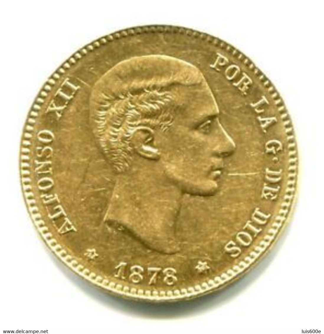 1878.ESPAÑA.MONEDA ORO.25 PTS.ALFONSO XII.DEM. (*18-78) 8,06 GR. EBC+ - Monnaies Provinciales