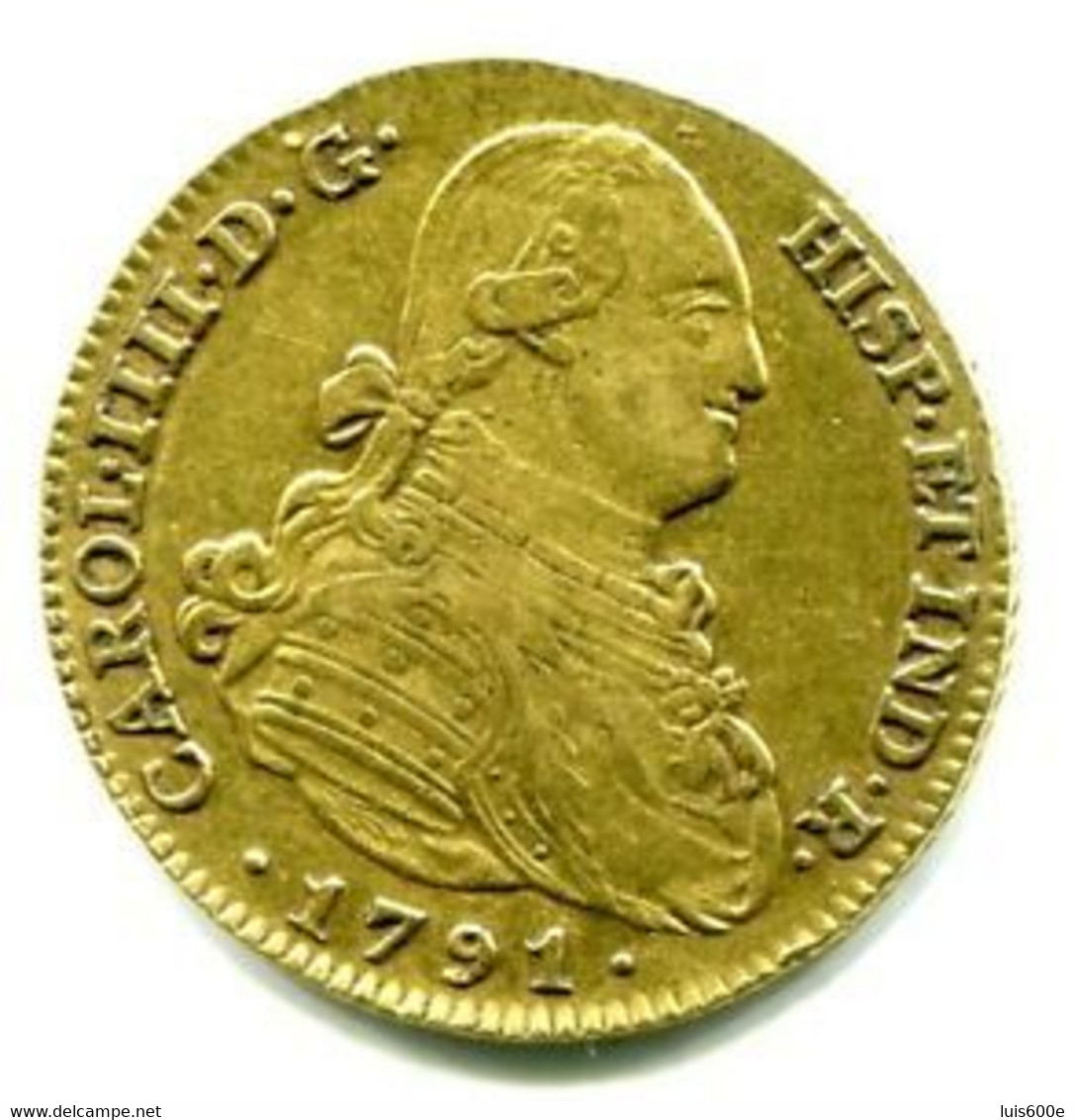 1791.ESPAÑA.MONEDA ORO.4 ESCUDOS.CARLOS IV. 13,51 GR. MADRID.MBC+ - Monedas Provinciales