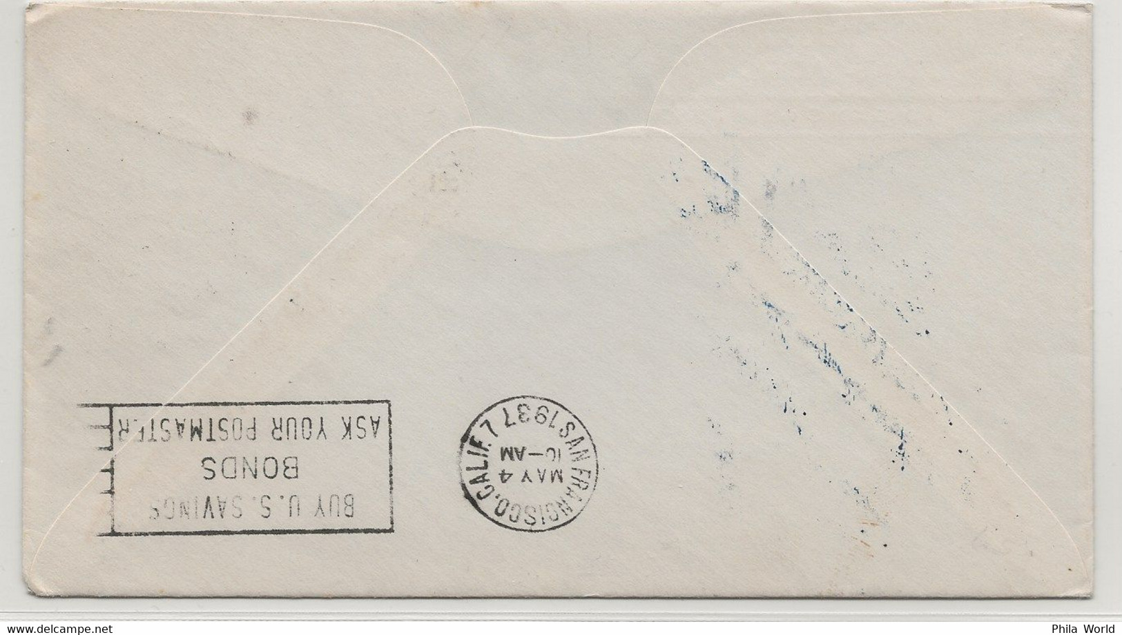 PANAM PAA 1937 First Flight FAM 14 To CHINA Trans-pacific Air Mail HONG-KONG To SAN FRANCISCO USA United States Postage - Airplanes