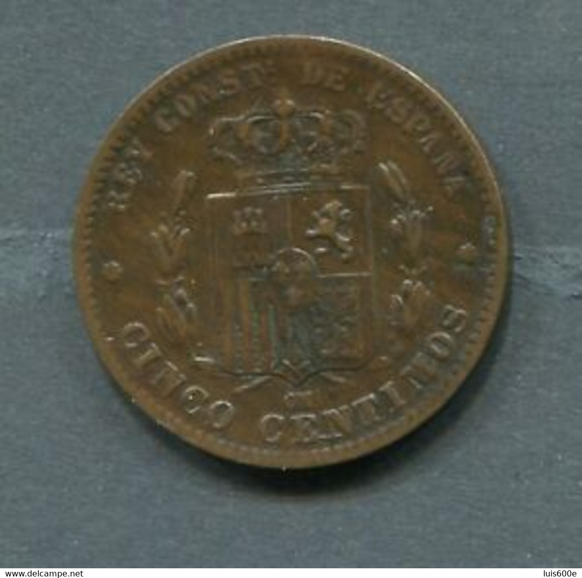1879.ESPAÑA.MONEDA.GOBIERNO PROVISIONAL.5 CTS.COBRE.ALFONSO XII..MBC - Provincial Currencies
