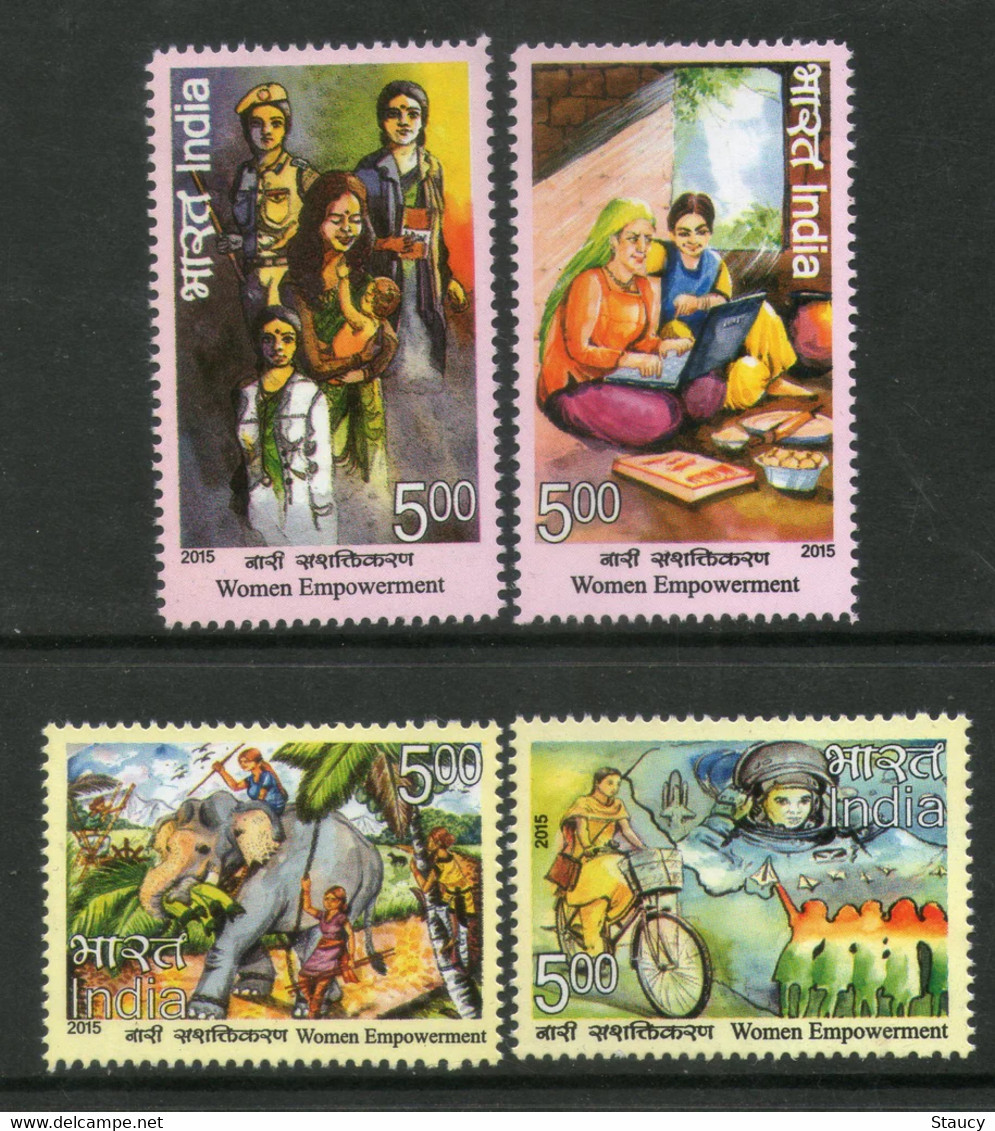 INDIA 2015 Women Empowerment 4v Stamp Set MNH P.O Fresh & Fine - Sonstige & Ohne Zuordnung