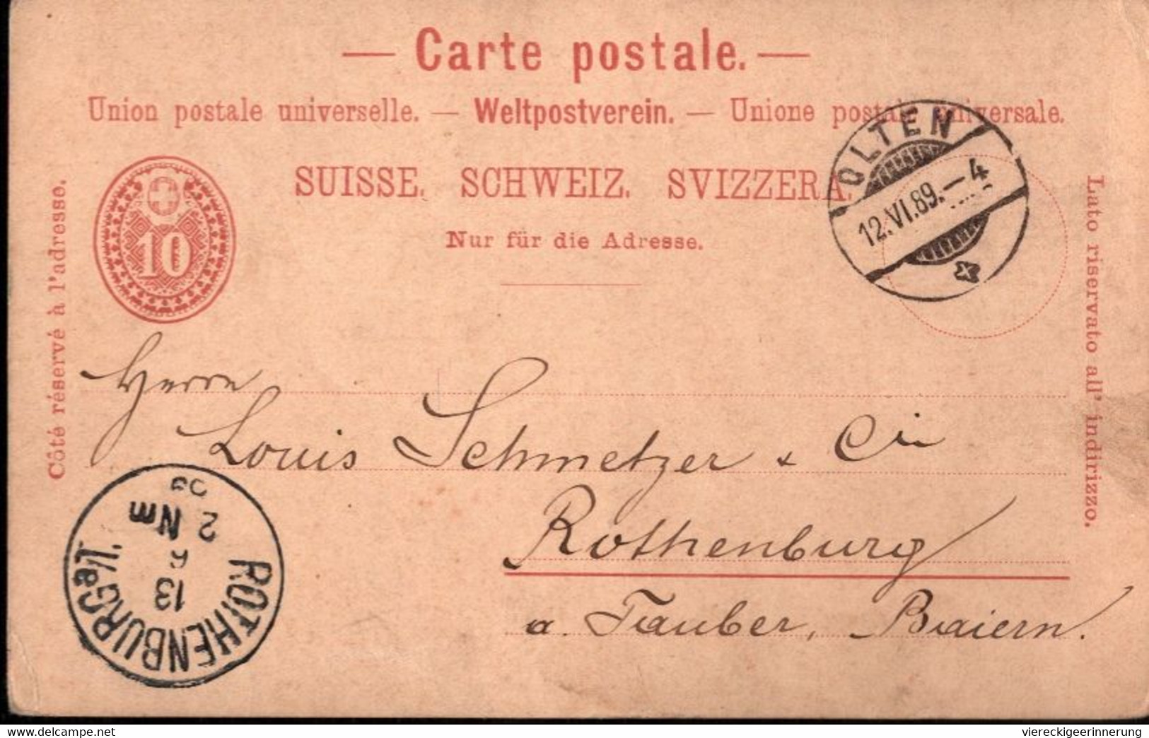 ! Lot Von 14 Ganzsachen Aus Der Schweiz, 1880-1923 - Entiers Postaux
