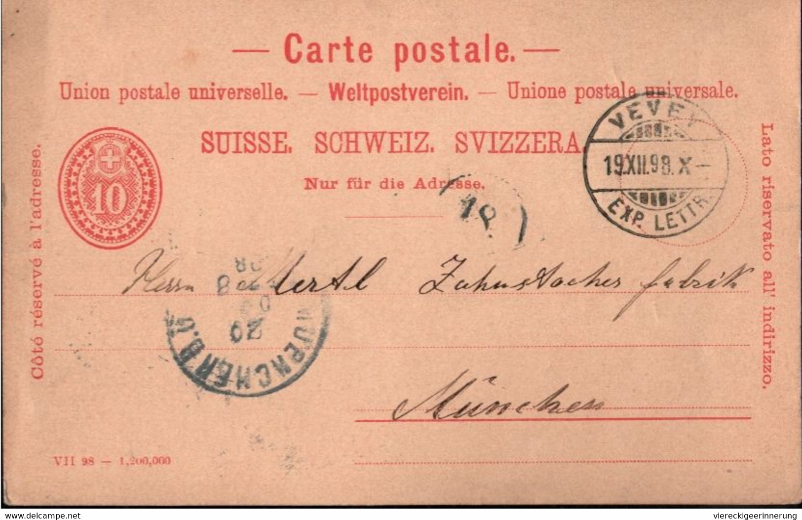 ! Lot Von 14 Ganzsachen Aus Der Schweiz, 1880-1923 - Interi Postali
