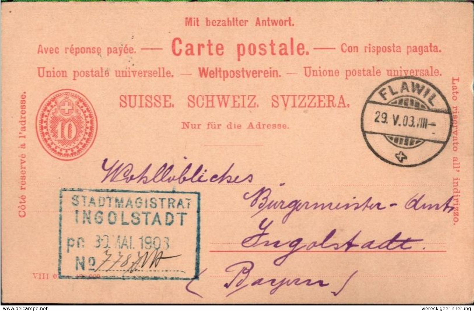 ! Lot von 14 Ganzsachen aus der Schweiz, 1880-1923